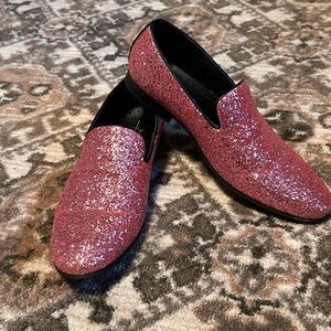 Glittery Pink Men’s Loafers